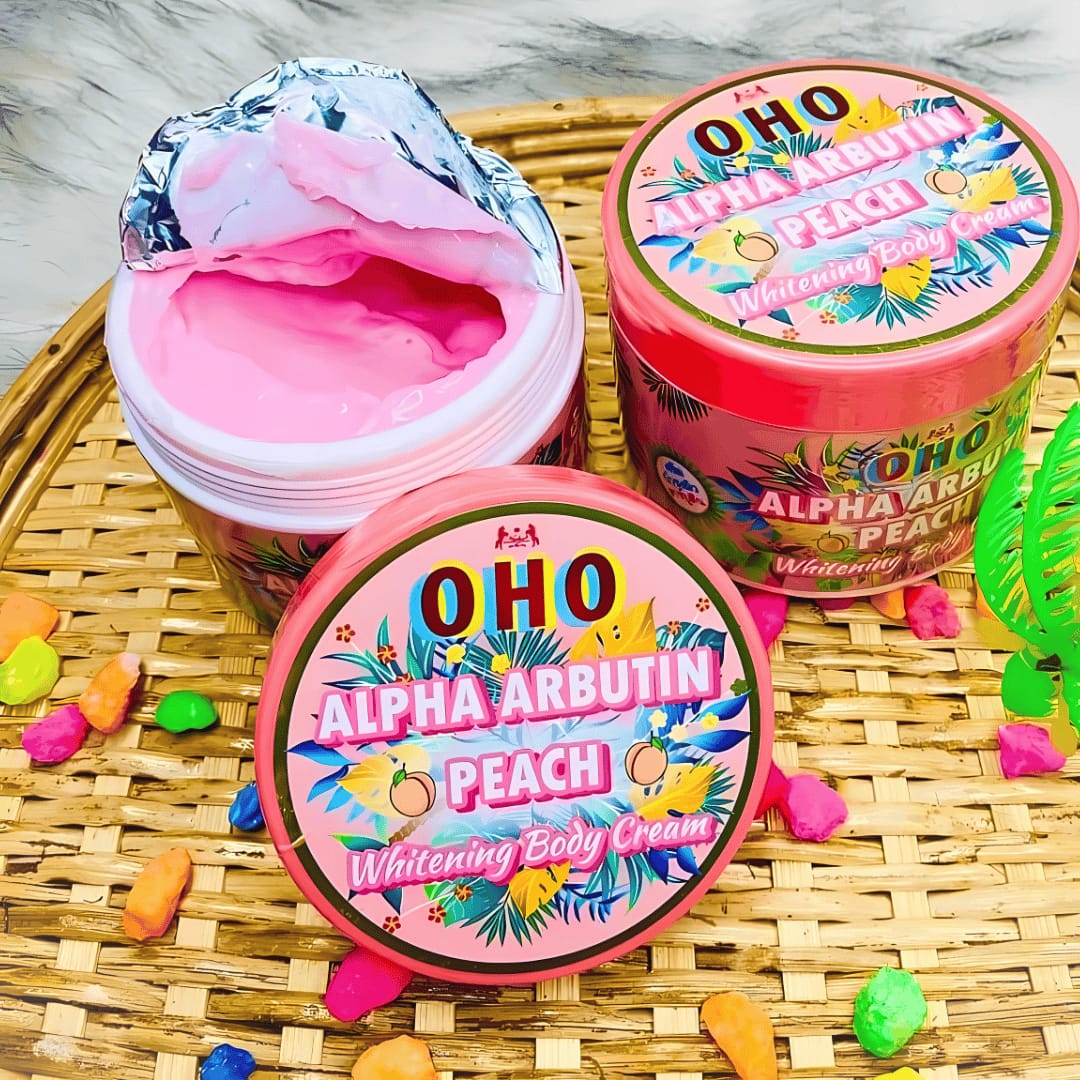 OHO Alpha Arbutin Peach Whitening Body Cream